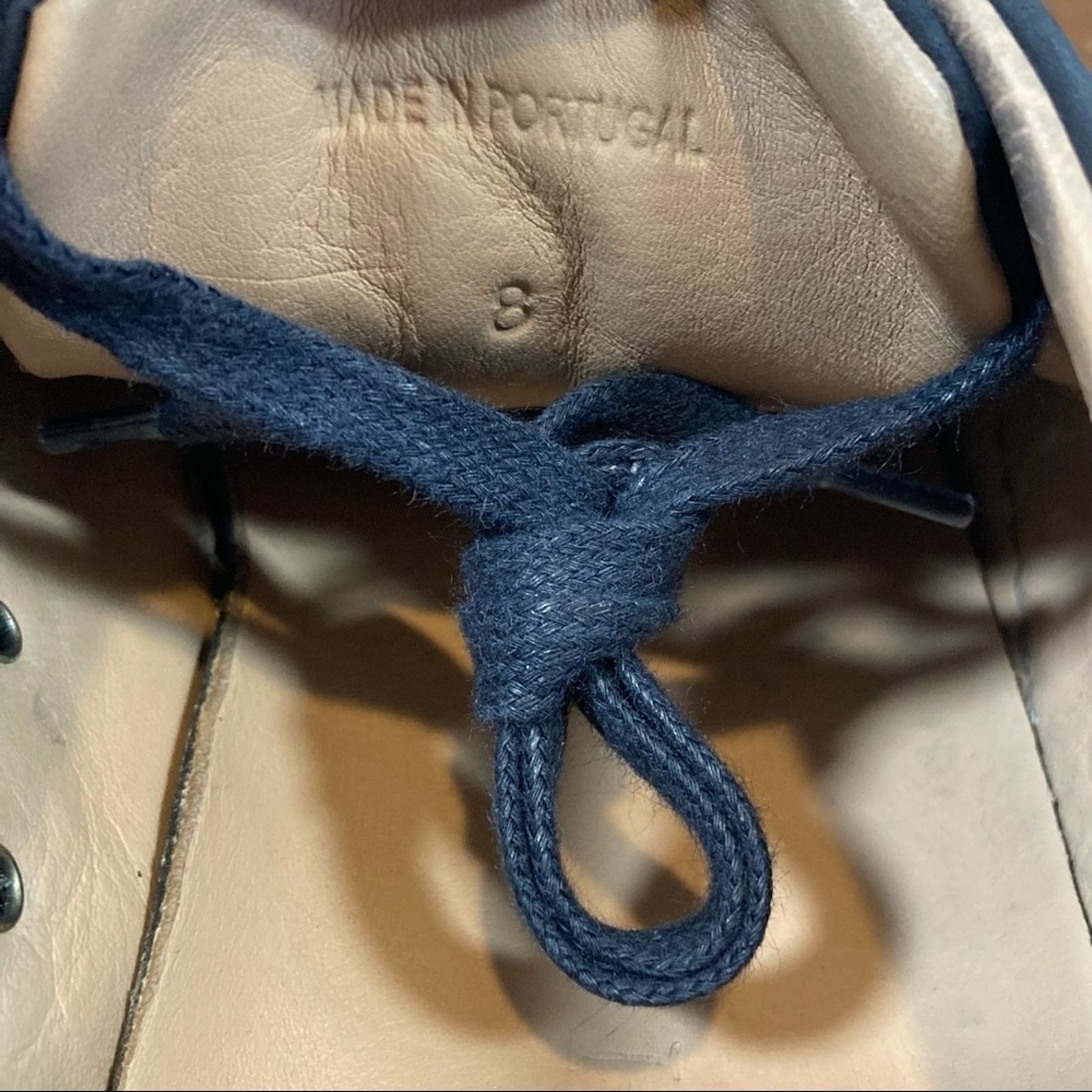 Lanvin Men's Dark Blue Calfskin Low Top Sneakers Size 8