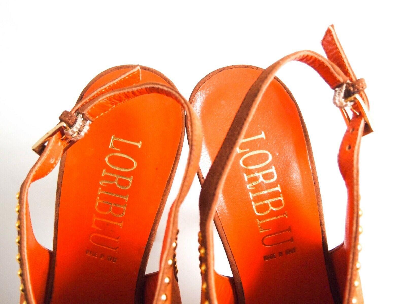 Other Loriblu Plateau Sandals Studded Orange Suede US 6 EU 36 Size US 6 / IT 36 - 6 Thumbnail