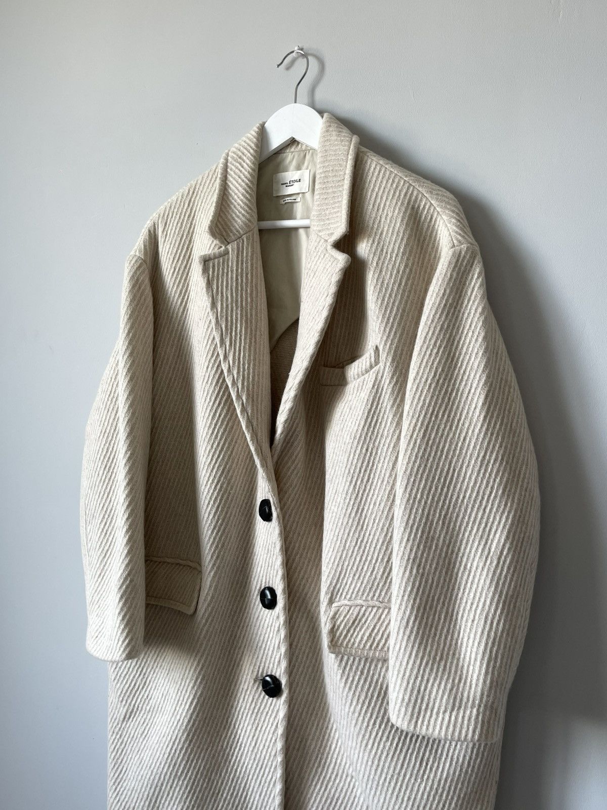 Isabel Marant Etoile Isabel Marant Etoile Gimi Wool Blend Tweed Cocoon Coat Size L / US 10 / IT 46 - 6 Thumbnail
