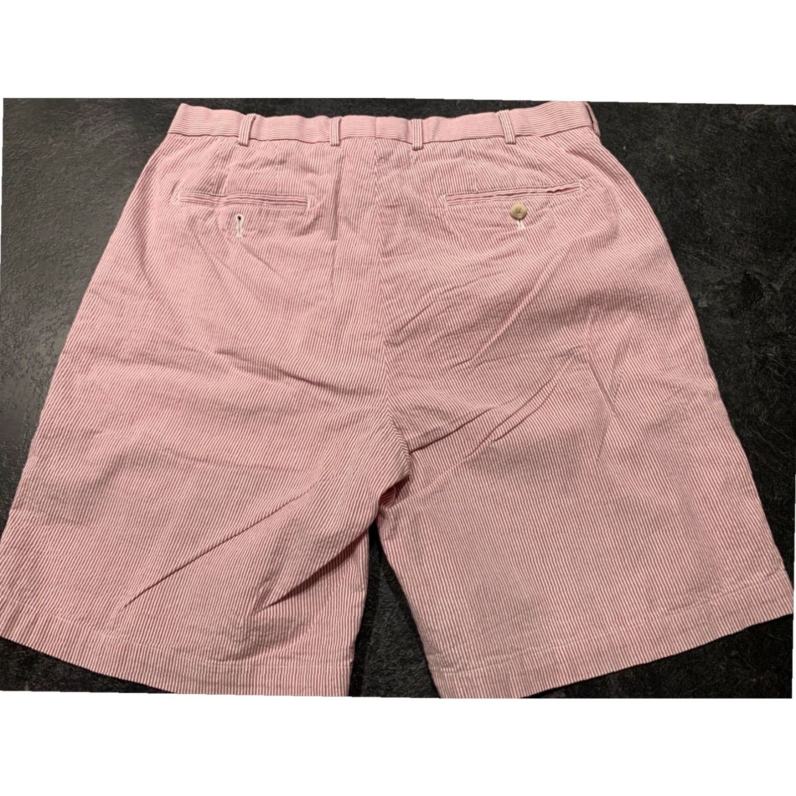 Peter Millar Peter Millar Striped Chino Shorts Mens 34 Nantucket Red White Cotton Flat Front Size US 34 / EU 50 - 2 Thumbnail