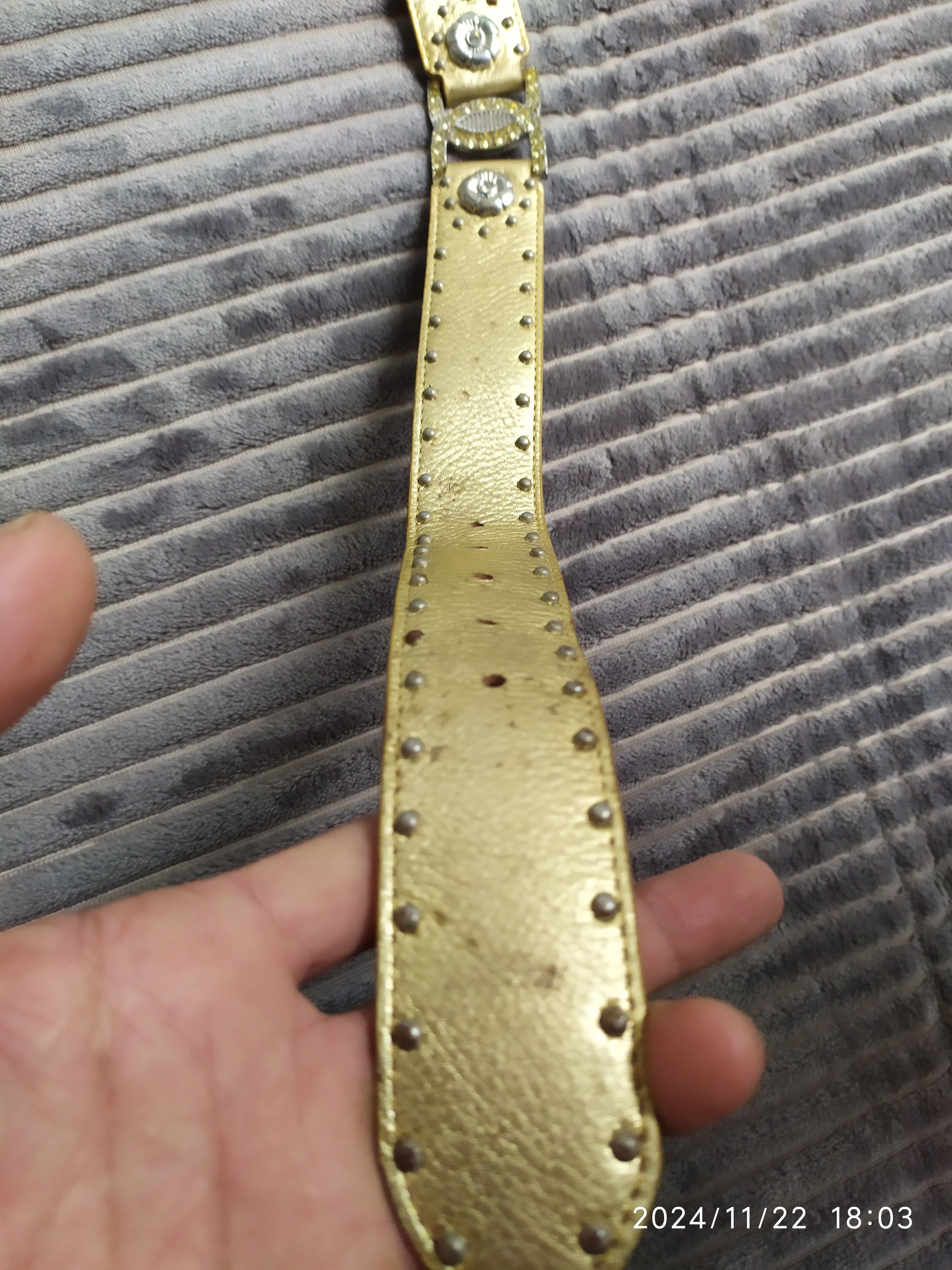 If Six Was Nine × Japanese Brand × Le Grande Bleu (L.G.B.) Japanese crystal Gold belt Size ONE SIZE - 2 Thumbnail