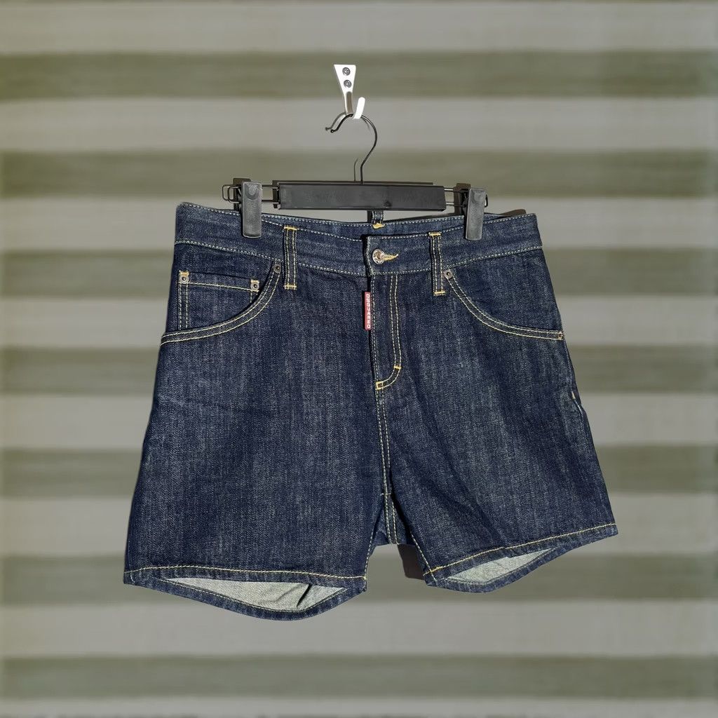 Dsquared2 Dark Blue Denim Mini Shorts Size 46 Size 32" / US 10 / IT 46 - 1 Thumbnail