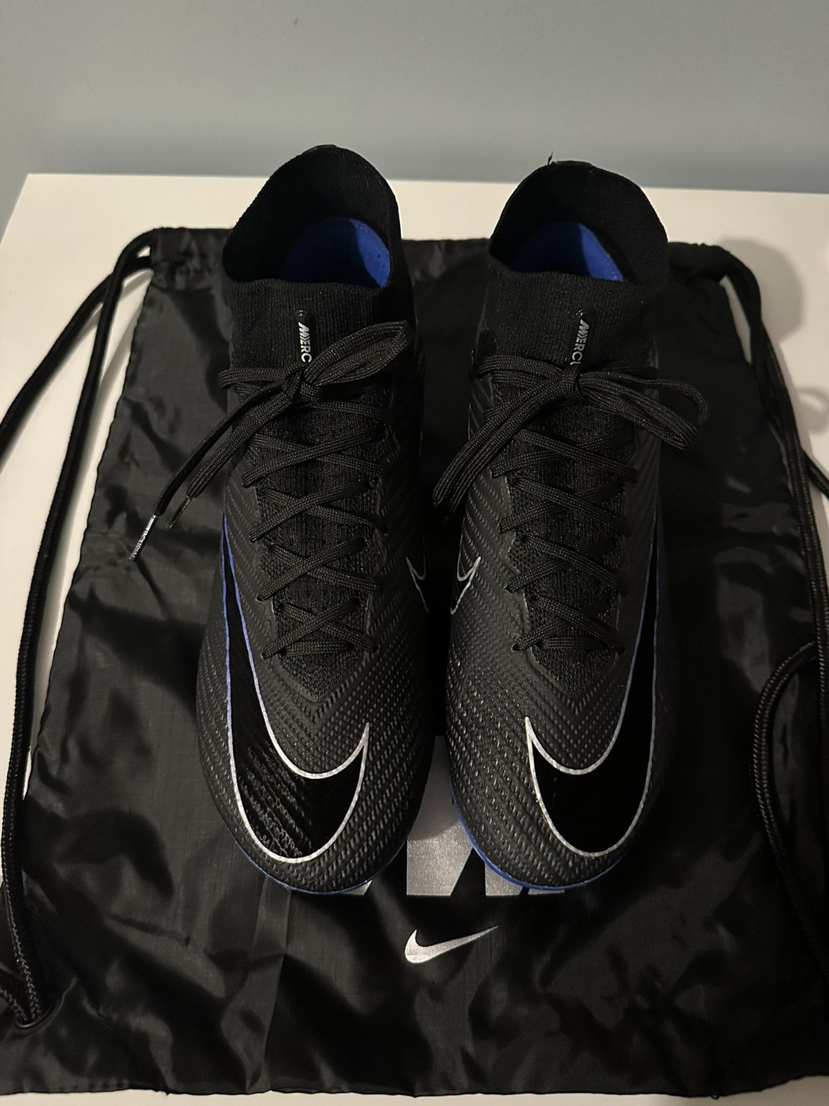 Nike Nike Mercurial Superfly 9 FG Black & Blue Size US 8 / EU 41 - 3 Thumbnail