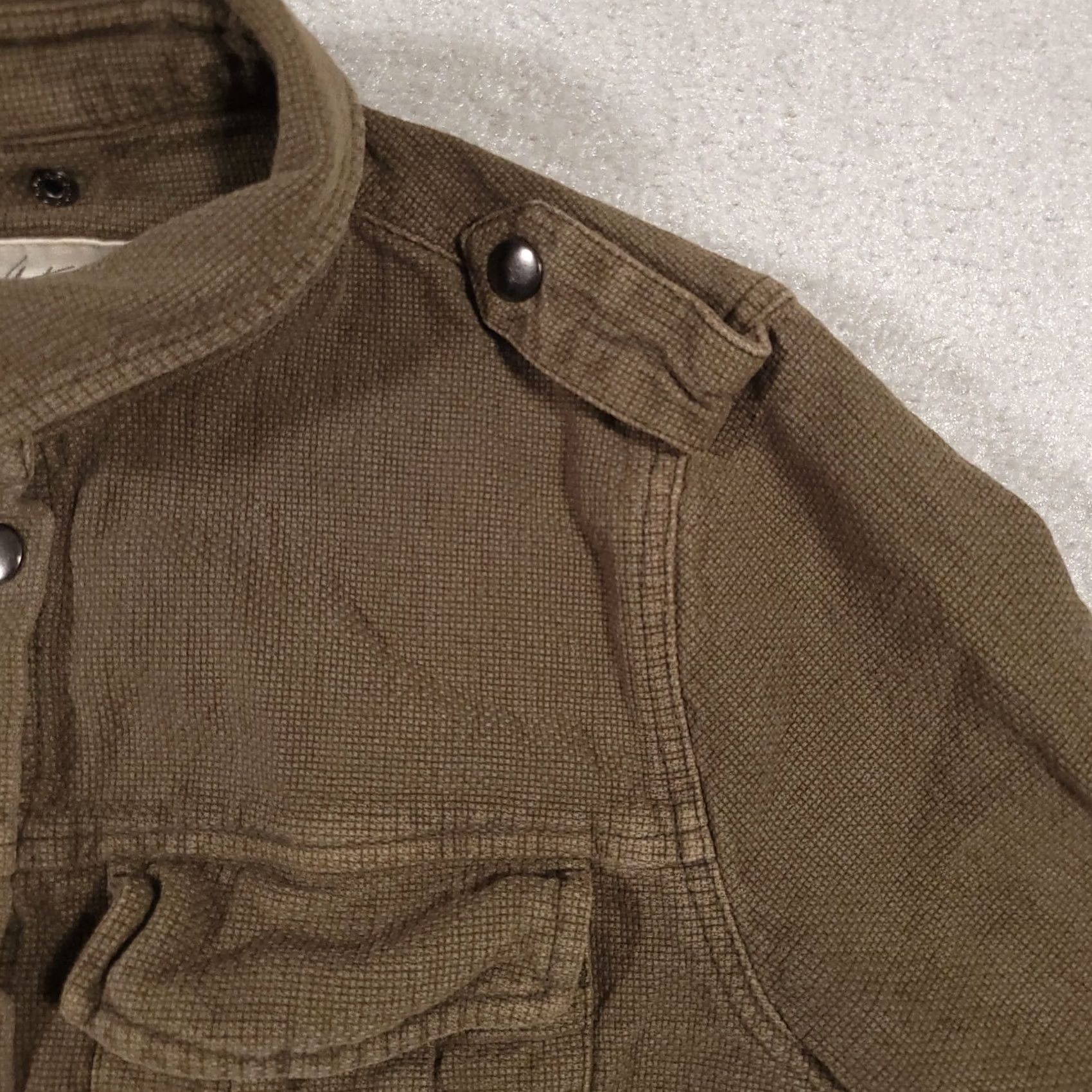Anthropologie VINTAGE? White Crow Anthropologie Snap Jacket Women's Large Green Waffle Knit Military Size L / US 10 / IT 46 - 4 Thumbnail