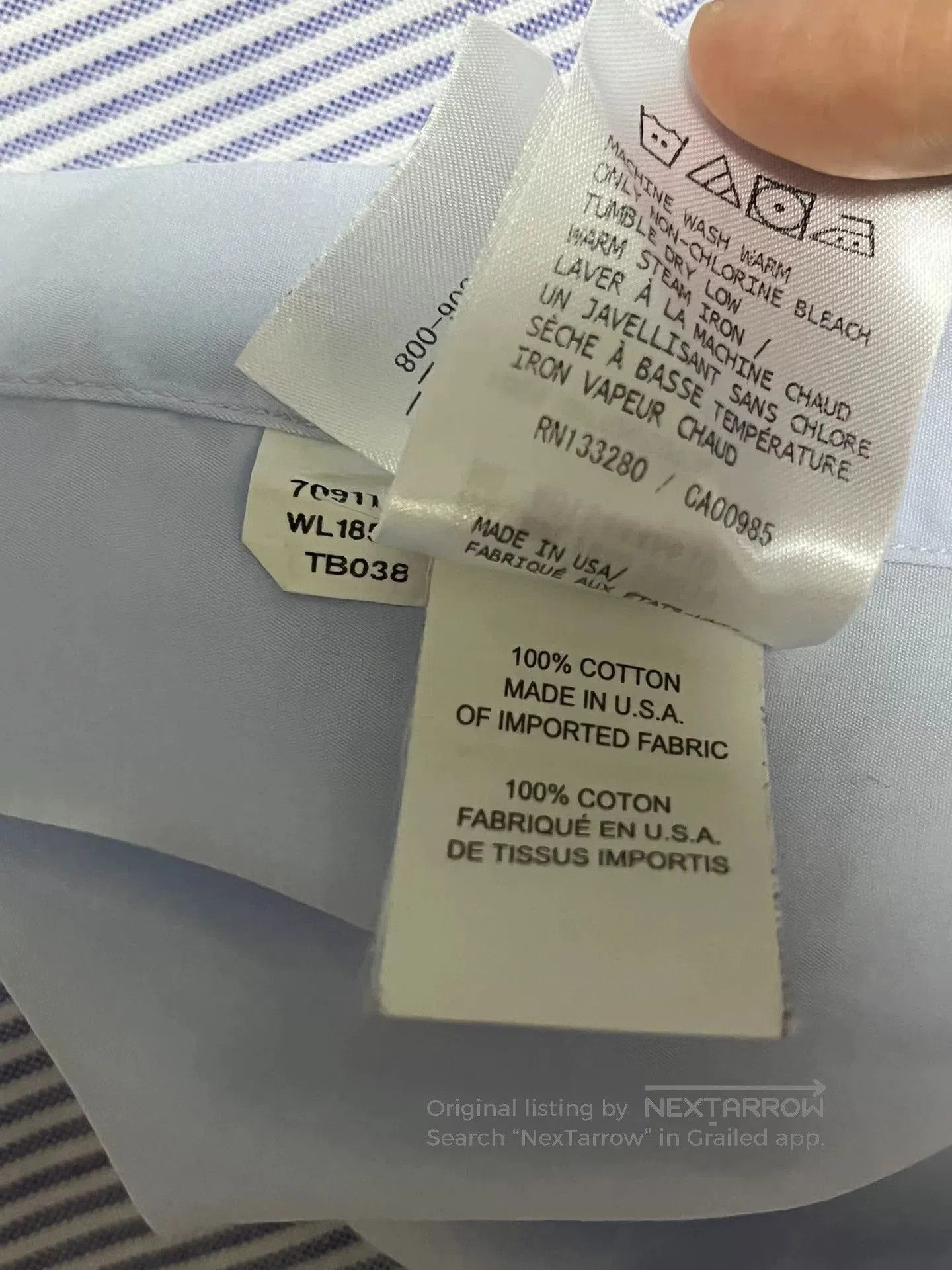 Thom Browne THOM BROWNE Classic Men's Shirt. Size US XL / EU 56 / 4 - 8 Thumbnail