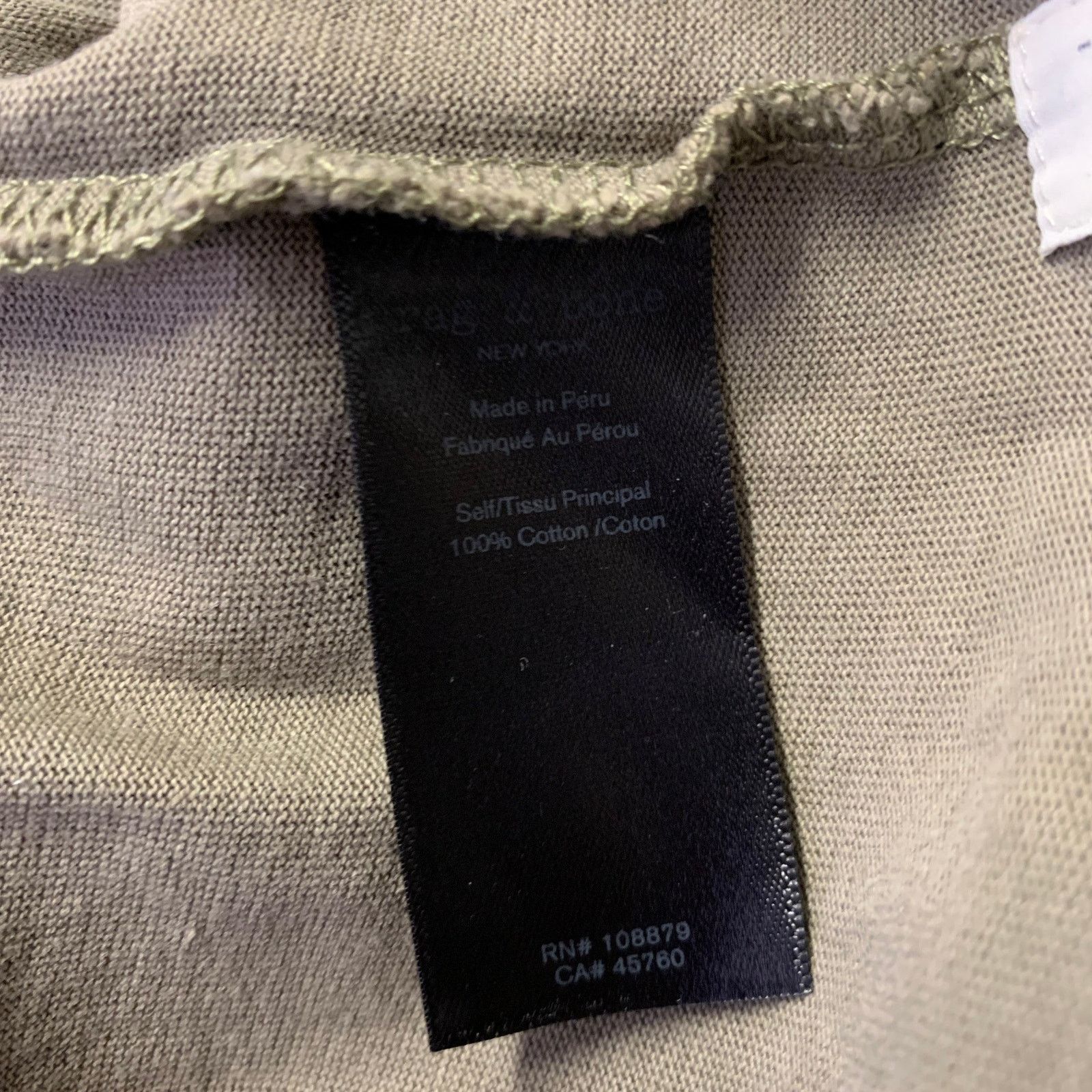 Rag & Bone RAG & BONE L Green Black Embroidery Cotton Crew-Neck T-shirt Size US L / EU 52-54 / 3 - 7 Thumbnail