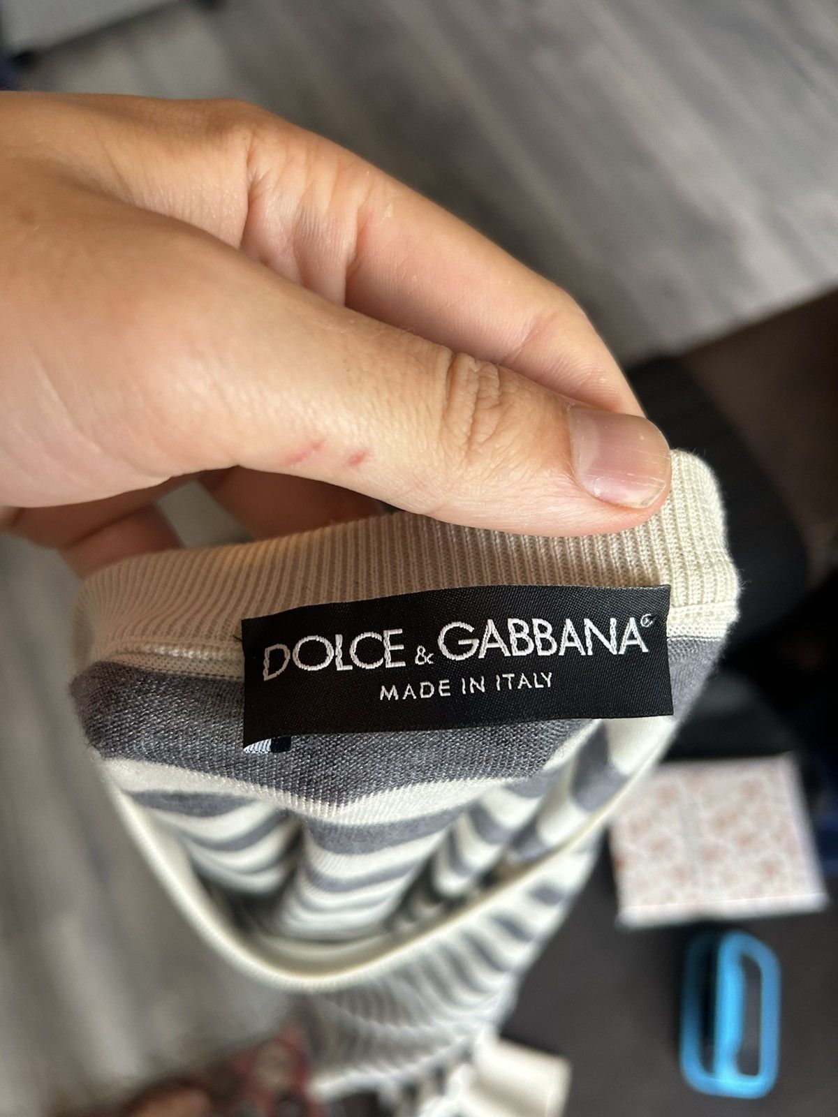 Dolce & Gabbana Marine Striped Virgin Wool Sweater Size US M / EU 48-50 / 2 - 6 Thumbnail