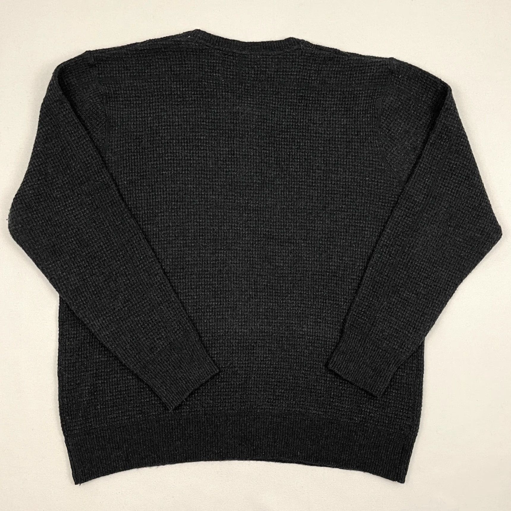 Schott Schott NYC Wool Sweater Mens 2XL Charcoal Gray Waffle-Knit Henley Pullover Pullover Knit Shirt Jackets & Coats? Size US XXL / EU 58 / 5 - 7 Thumbnail