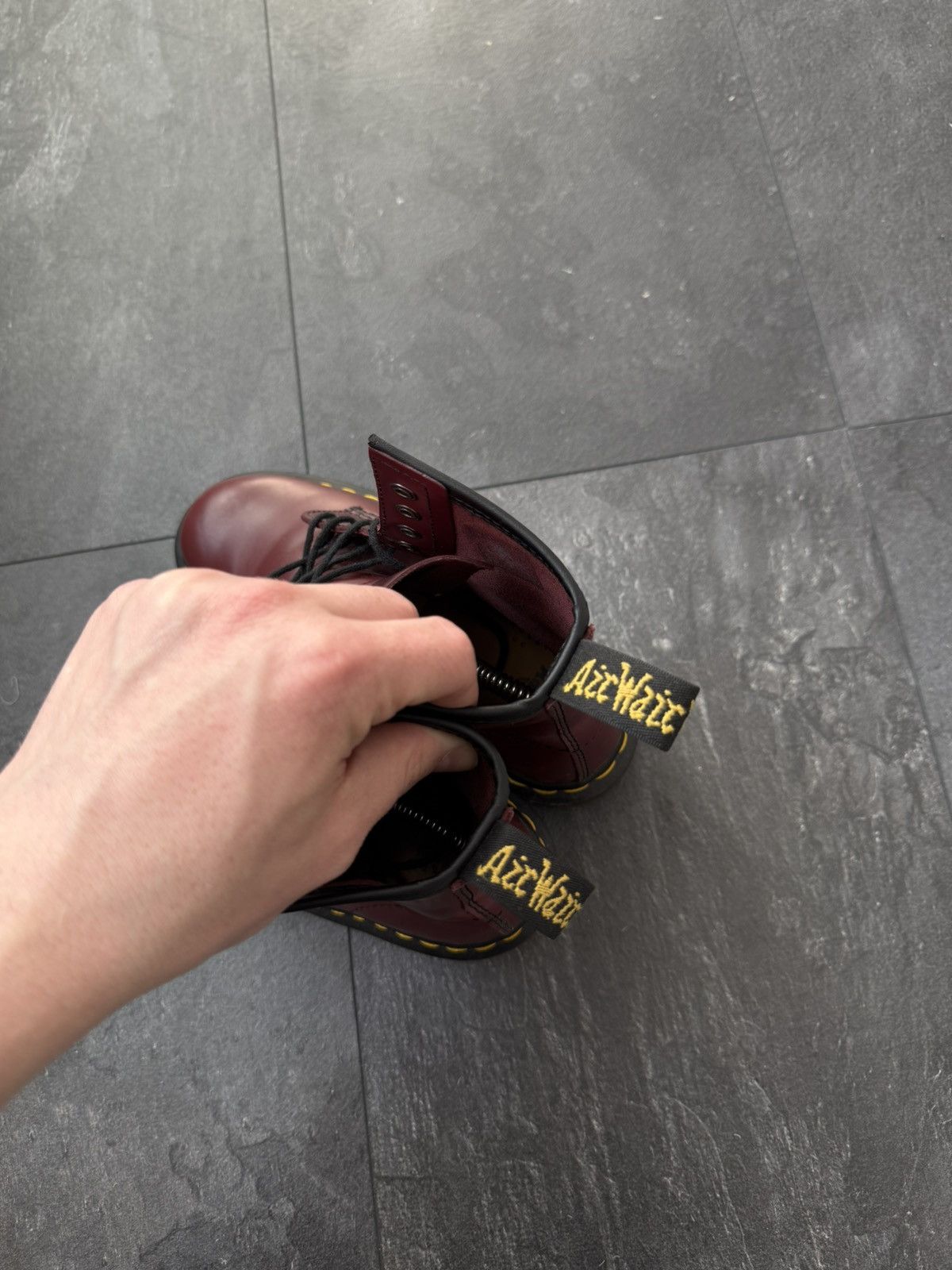 Dr. Martens × Vintage Dr Martens 1460 Vintage Boots Shoes Cherry Red Smooth Size US 5 / IT 35 - 10 Thumbnail