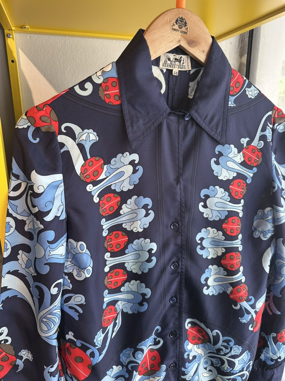Hermes Vintage Hermes Silk Blouse Size M / US 6-8 / IT 42-44 - 3 Thumbnail