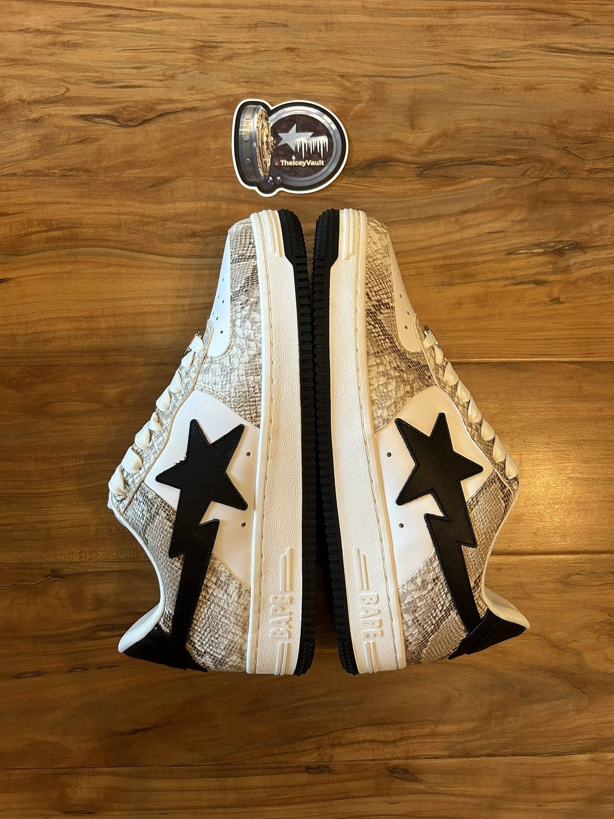 Bape NEW Bape Beige Snakeskin Bapestas Size US 8 / EU 41 - 3 Thumbnail