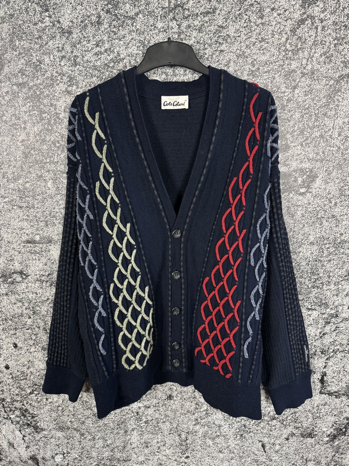 Carlo Colucci Men’s Carlo Colucci Vintage Cardigan Wool Sweater Size 52 Size US XXL / EU 58 / 5 - 1 Thumbnail