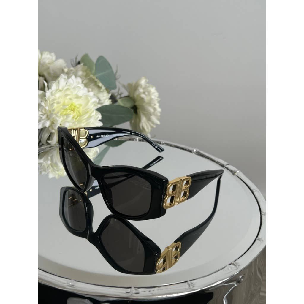 image of New Balenciaga Bb0287S Black Dynasty Sunglasses, Men's