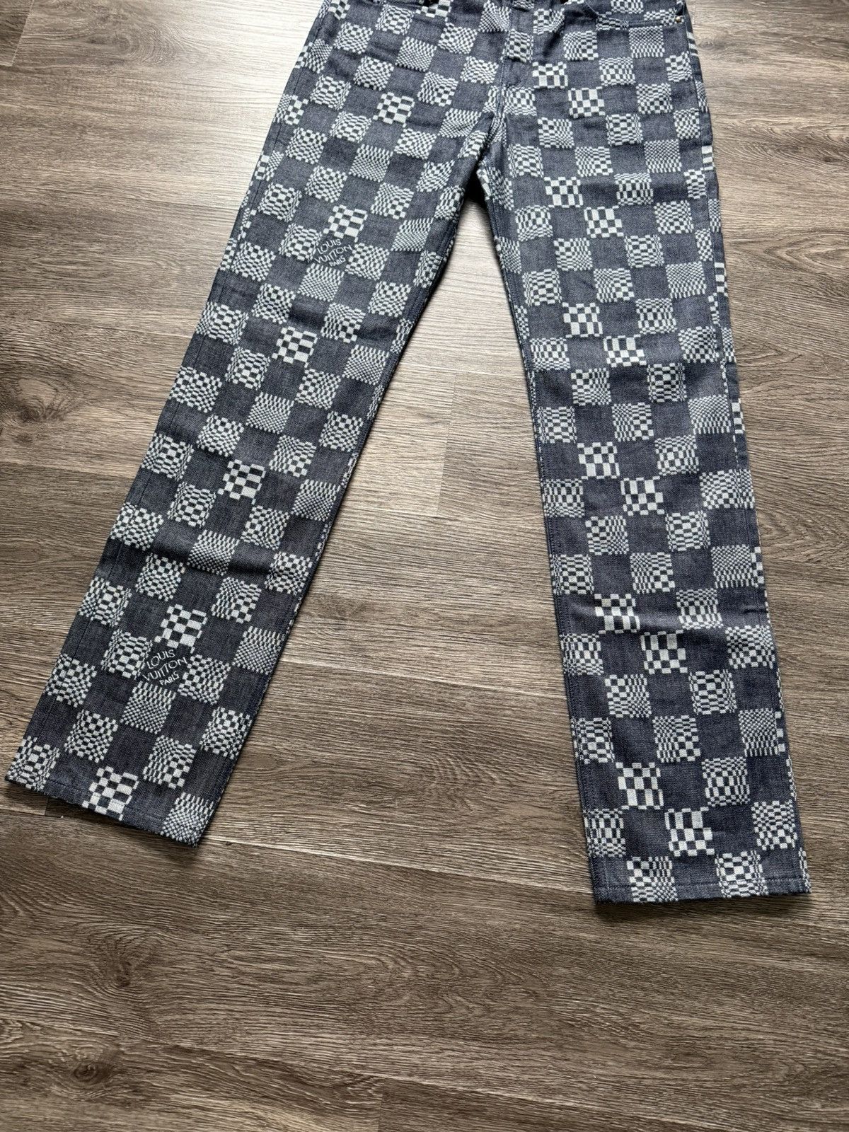 Louis Vuitton Louis Vuitton Distorted Damier Denim Indigo Blue Size 32 Size US 32 / EU 48 - 3 Thumbnail