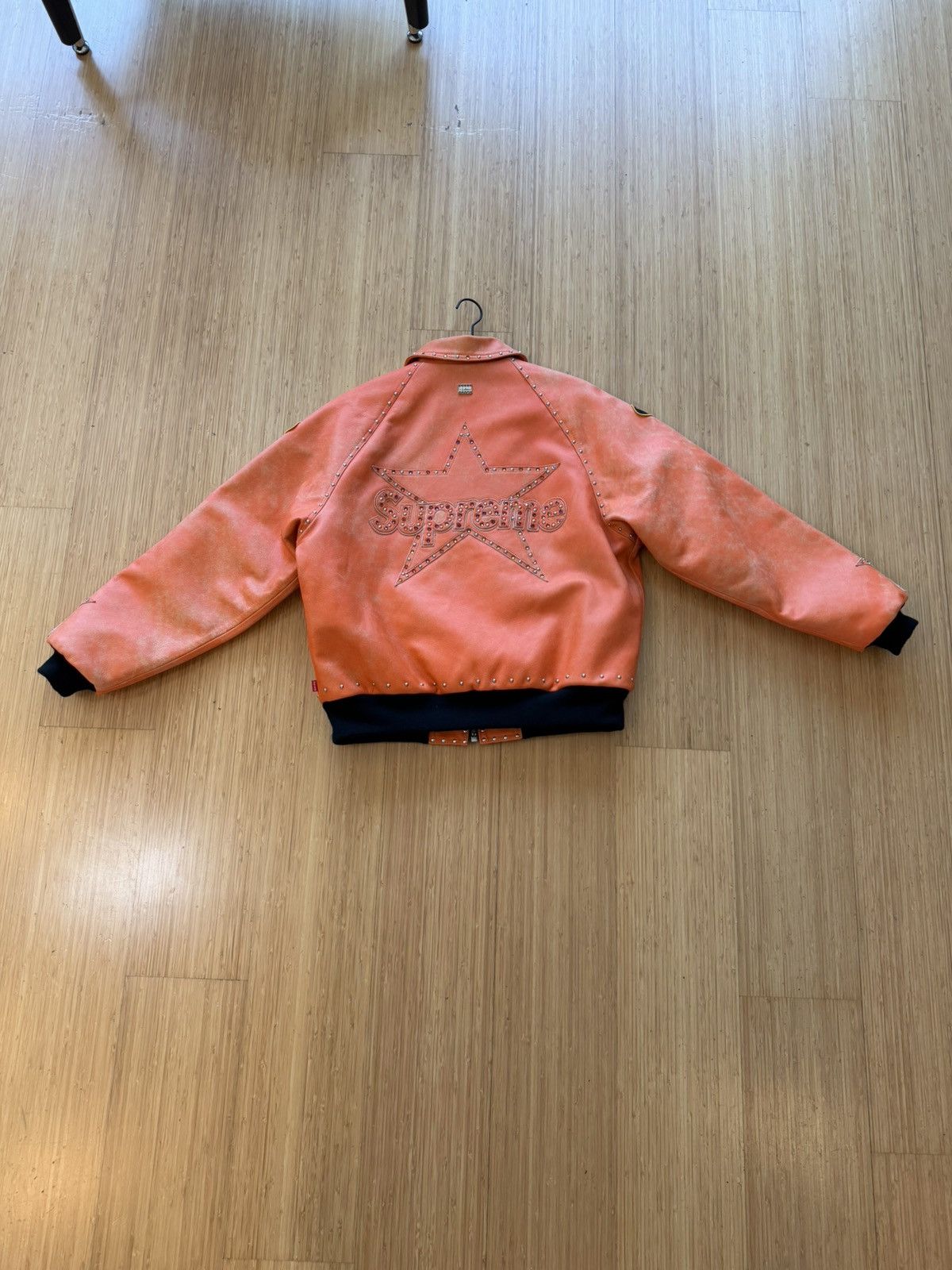 Supreme × Vanson Leathers Vanson Leather x Supreme x BB Simon Leather Jacket (Orange) Size US M / EU 48-50 / 2 - 2 Thumbnail