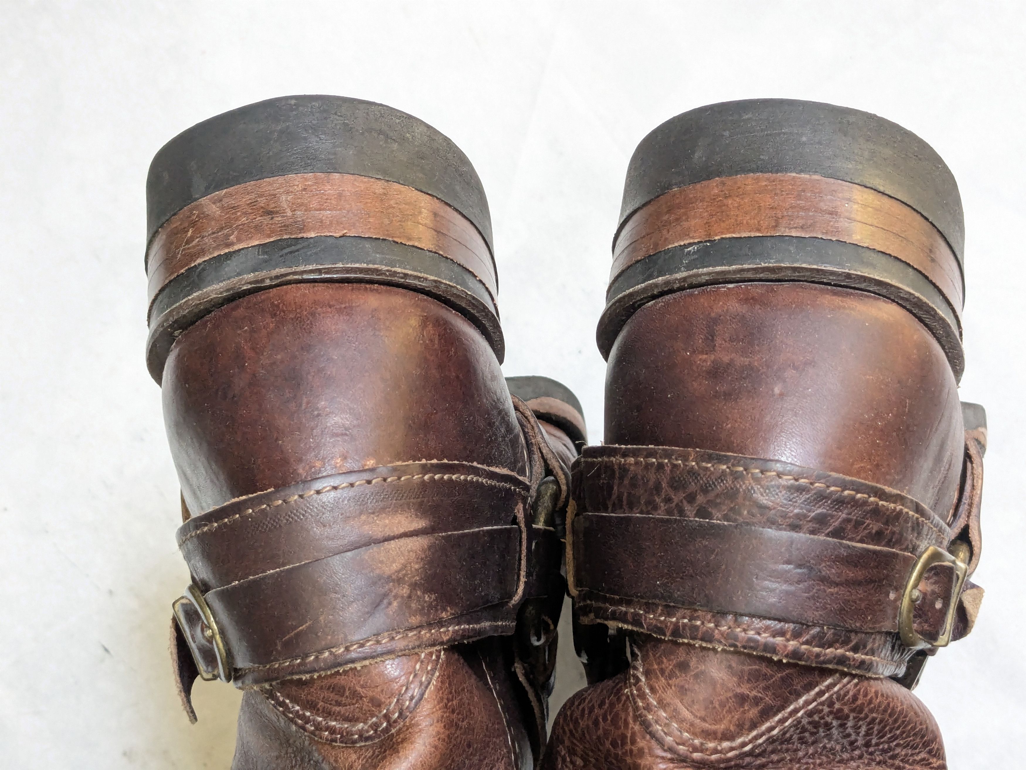 Frye Frye Harness Boots Belted Brown Leather 13 M Strap Size US 13 / EU 46 - 15 Thumbnail