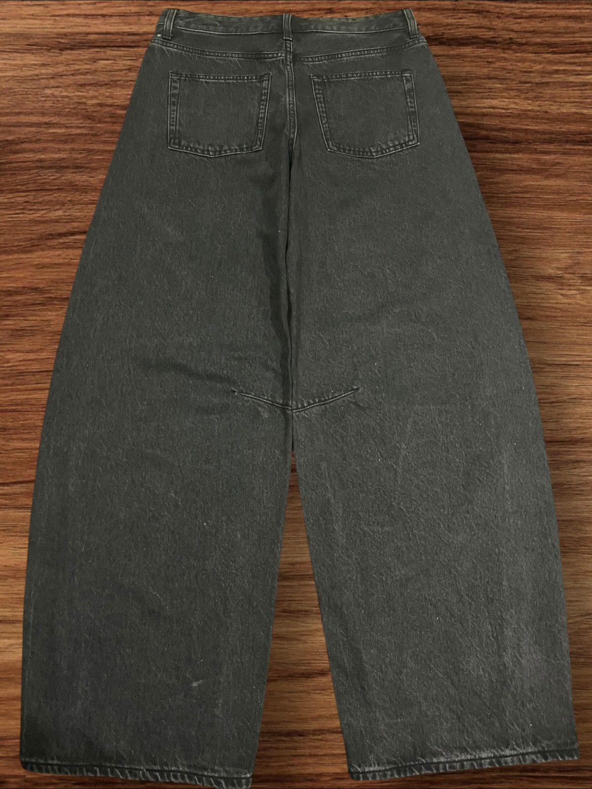 Japanese Brand ⚡️Crazy⚡️Vintage Japanese Brand Trash Black Wash Barrel Jeans Size US 31 - 2 Thumbnail