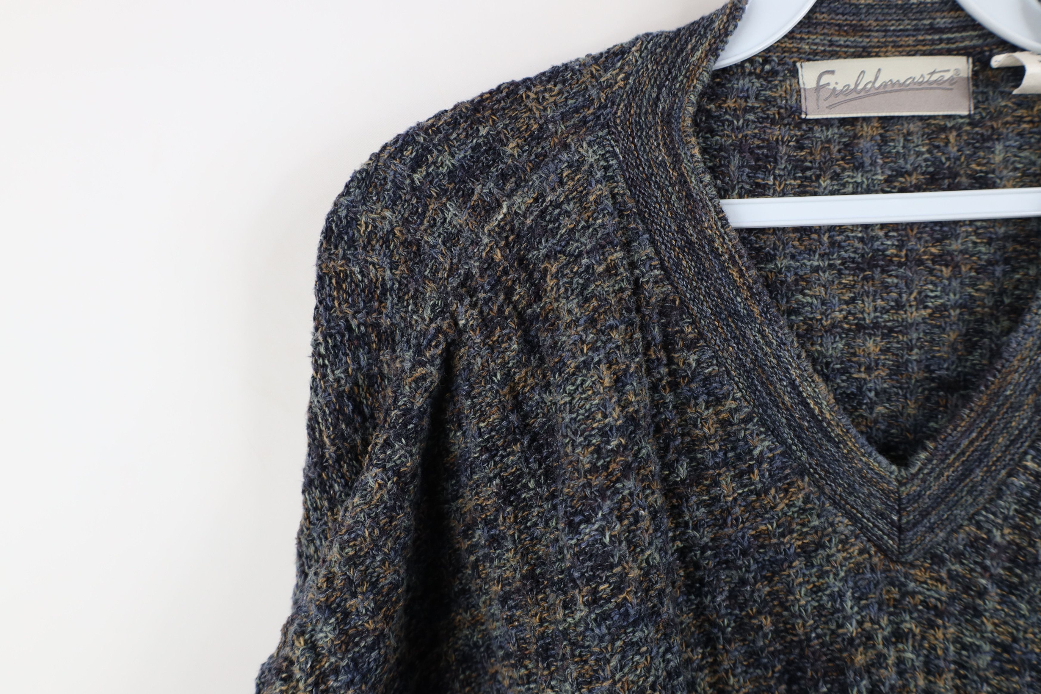 Vintage Vintage 90s Streetwear Fleck Ribbed Knit V-Neck Sweater USA Size US XXL / EU 58 / 5 - 5 Thumbnail
