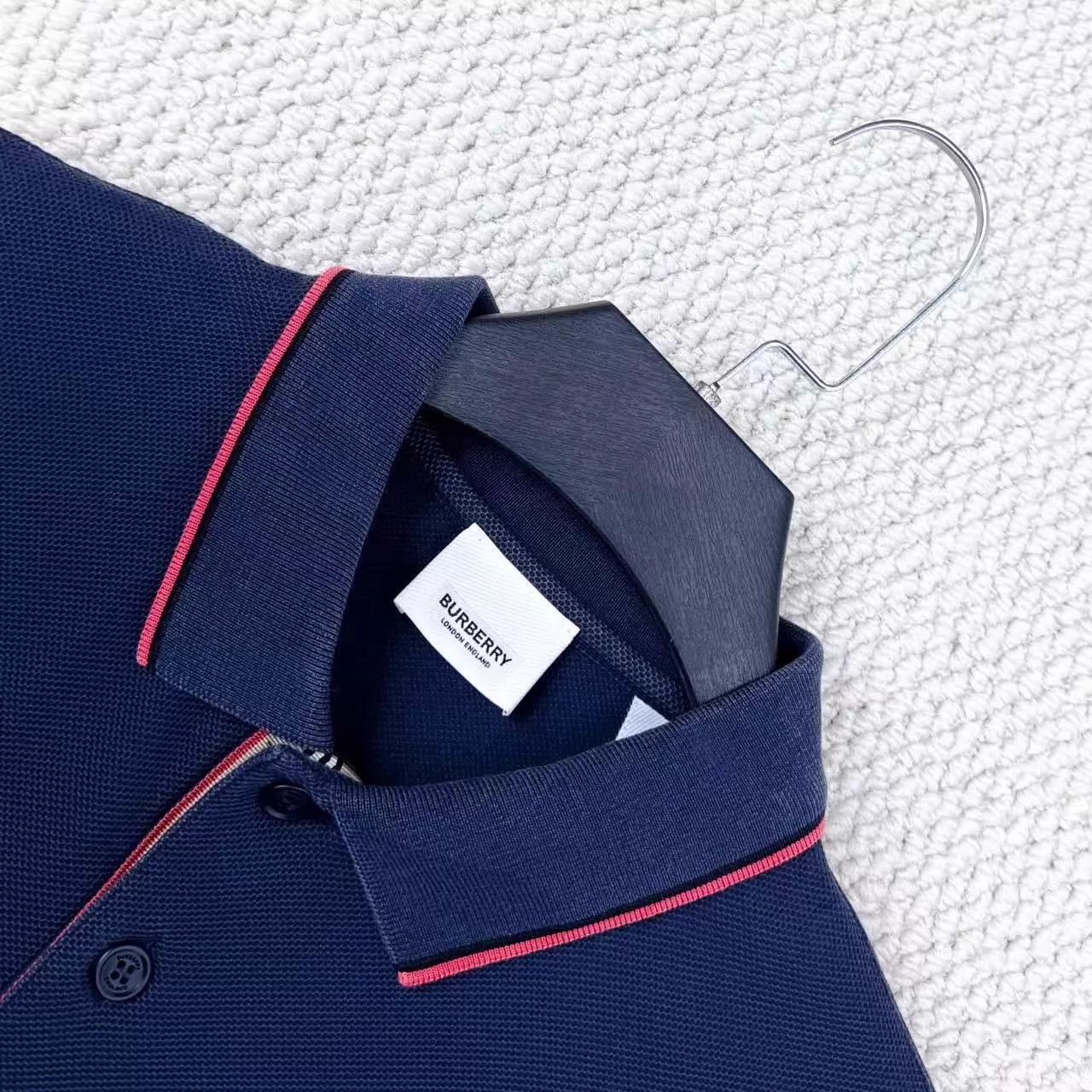 Burberry Burberry SS23 Navy Check TB Embroidered Polo Shirt M Size US M / EU 48-50 / 2 - 3 Thumbnail
