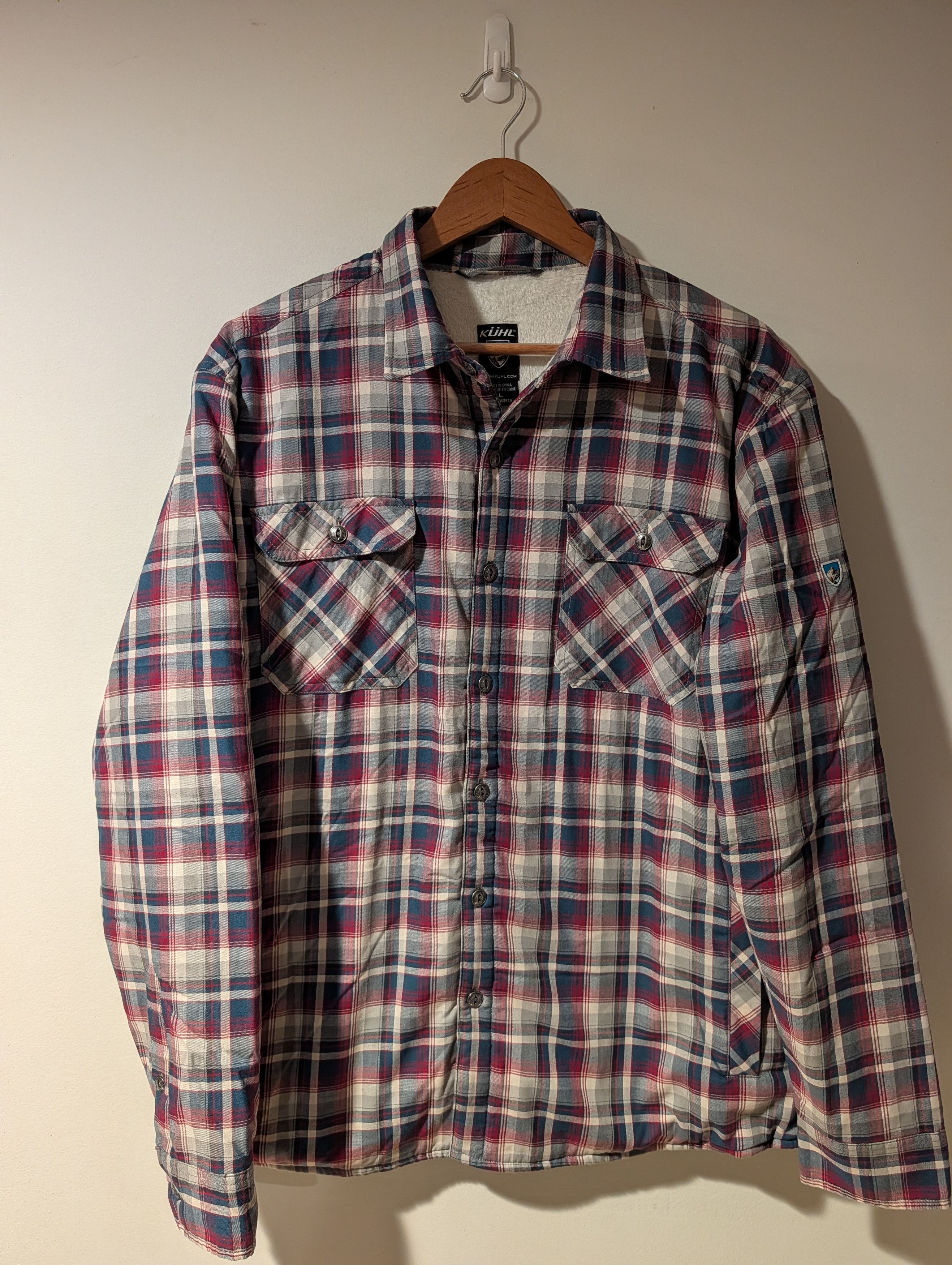 Kuhl Kühl Joyrydr Sherpa Lined Flannel Shirt Jacket Plaid Shacket Size US L / EU 52-54 / 3 - 1 Thumbnail