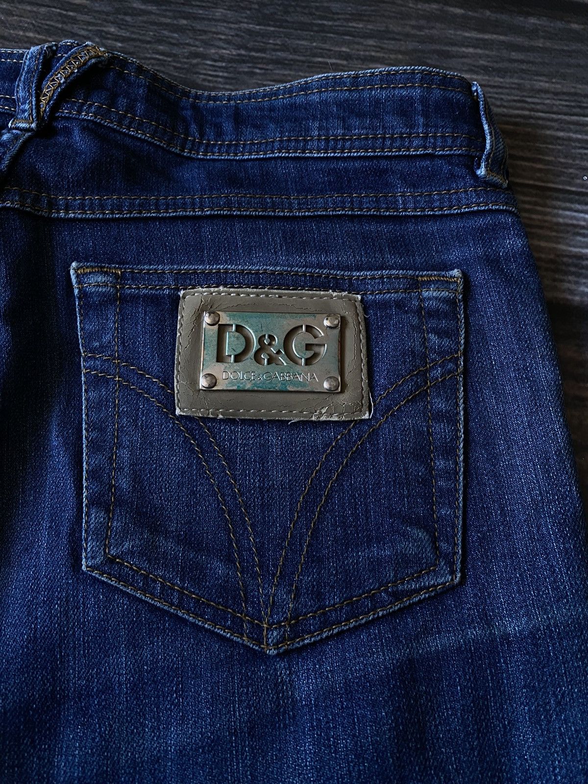 Dolce & Gabbana × Vintage Dolce & Gabbana metal logo denim pants Size 26" / US 2 / IT 38 - 4 Thumbnail