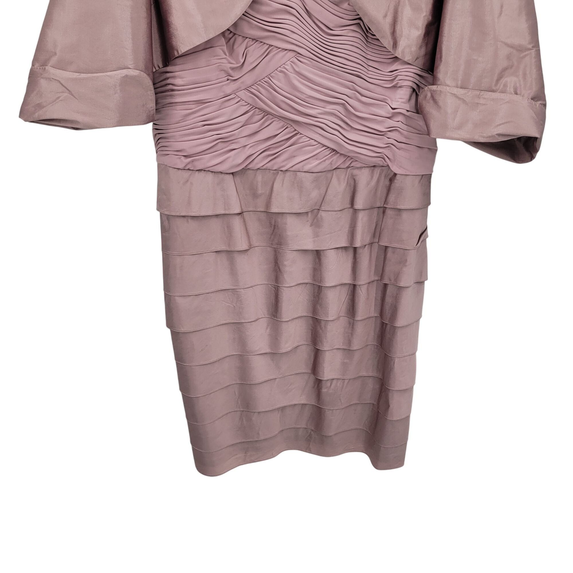 Adrianna Papell Adrianna Papell Plus Sz 22W Mauve Pink Tiered Ruffle Layered Size 3XL / US 20-22 - 5 Thumbnail