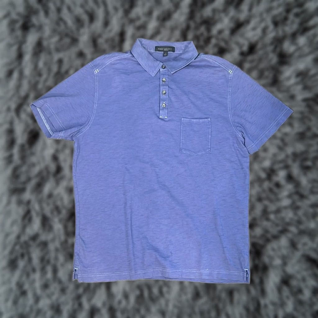 Vintage Robert Barakett Georgia Jersey Pocket Polo L Men Purple Shirt Size US L / EU 52-54 / 3 - 1 Thumbnail