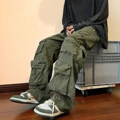 VIBE #27 Cargo Pants Multi-pockets Size US 36 / EU 52 - 8 Thumbnail