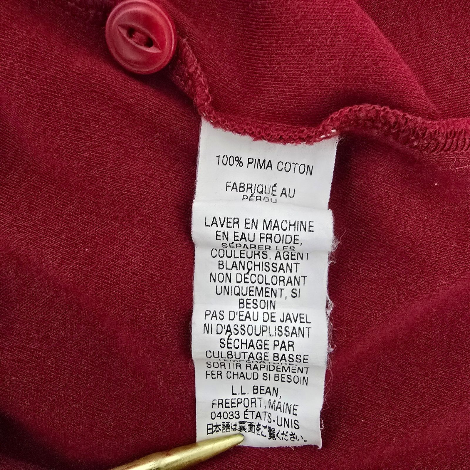 L.L. Bean LL Bean Premium Polo L TALL Pima Cotton Short w Pocket Size US L / EU 52-54 / 3 - 12 Thumbnail
