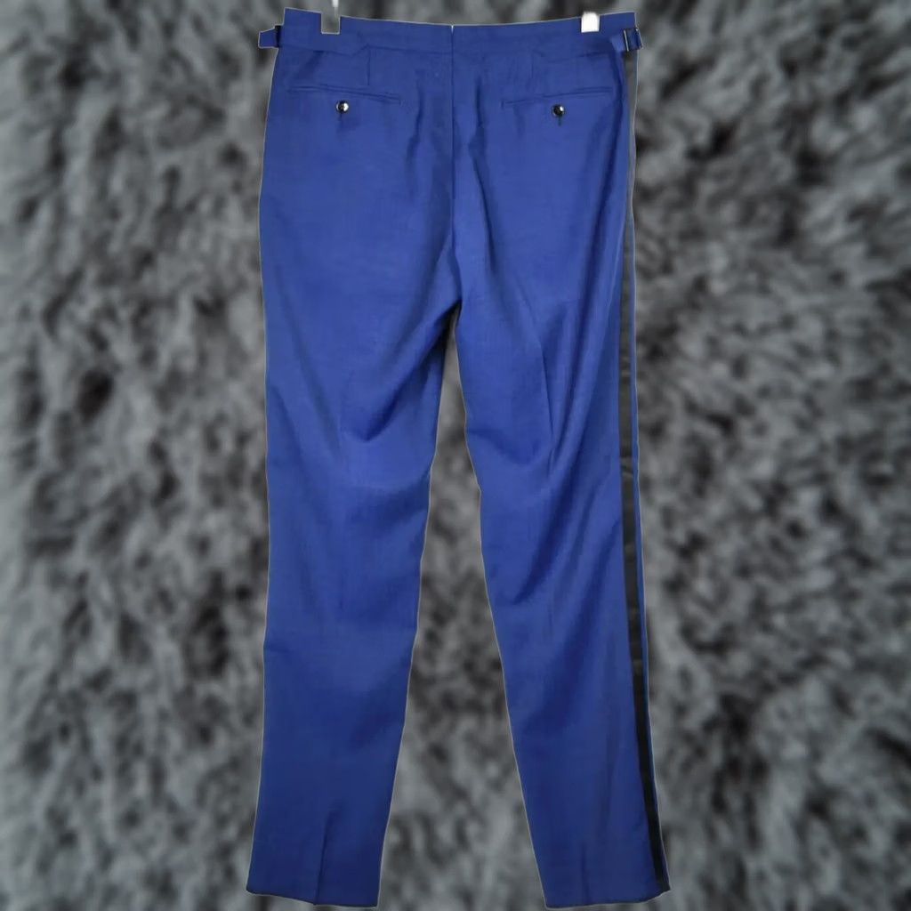 Suitsupply Suitsupply Lazio Trousers Mens UK 38S / W34 Navy Black Stripes Formal Chino Size US 38 / EU 54 - 1 Thumbnail