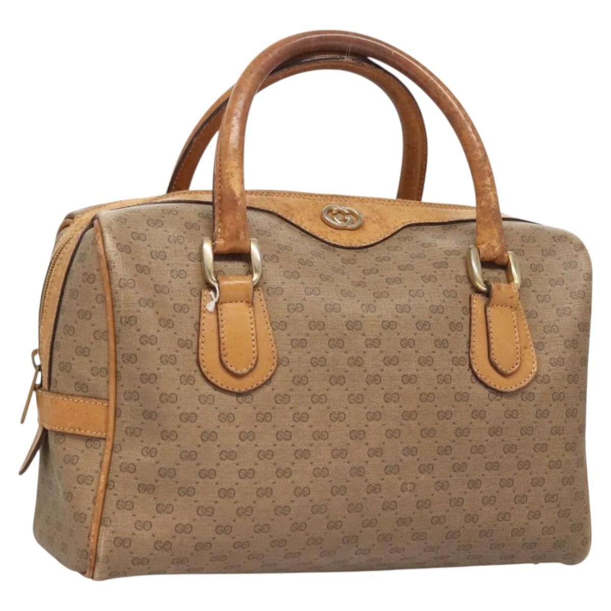 Gucci GUCCI Micro GG Supreme Hand Bag Pvc Leather Brown Gold 002 Size ONE SIZE - 1 Thumbnail