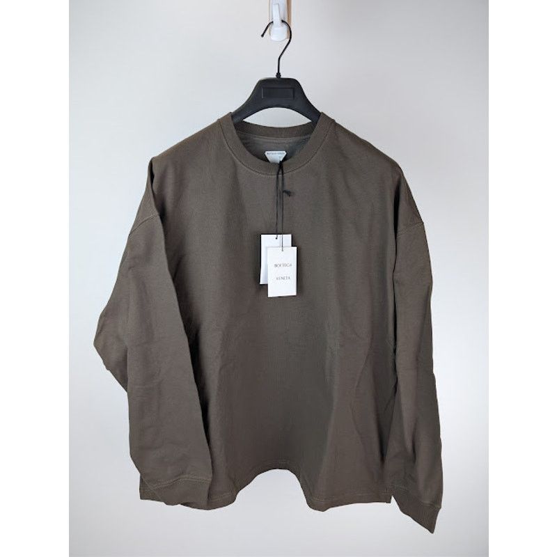 Bottega Veneta o1rshd1 Heavy Japanese Jersey Long Sleeve T-Shirt in Olive Size US M / EU 48-50 / 2 - 8 Thumbnail