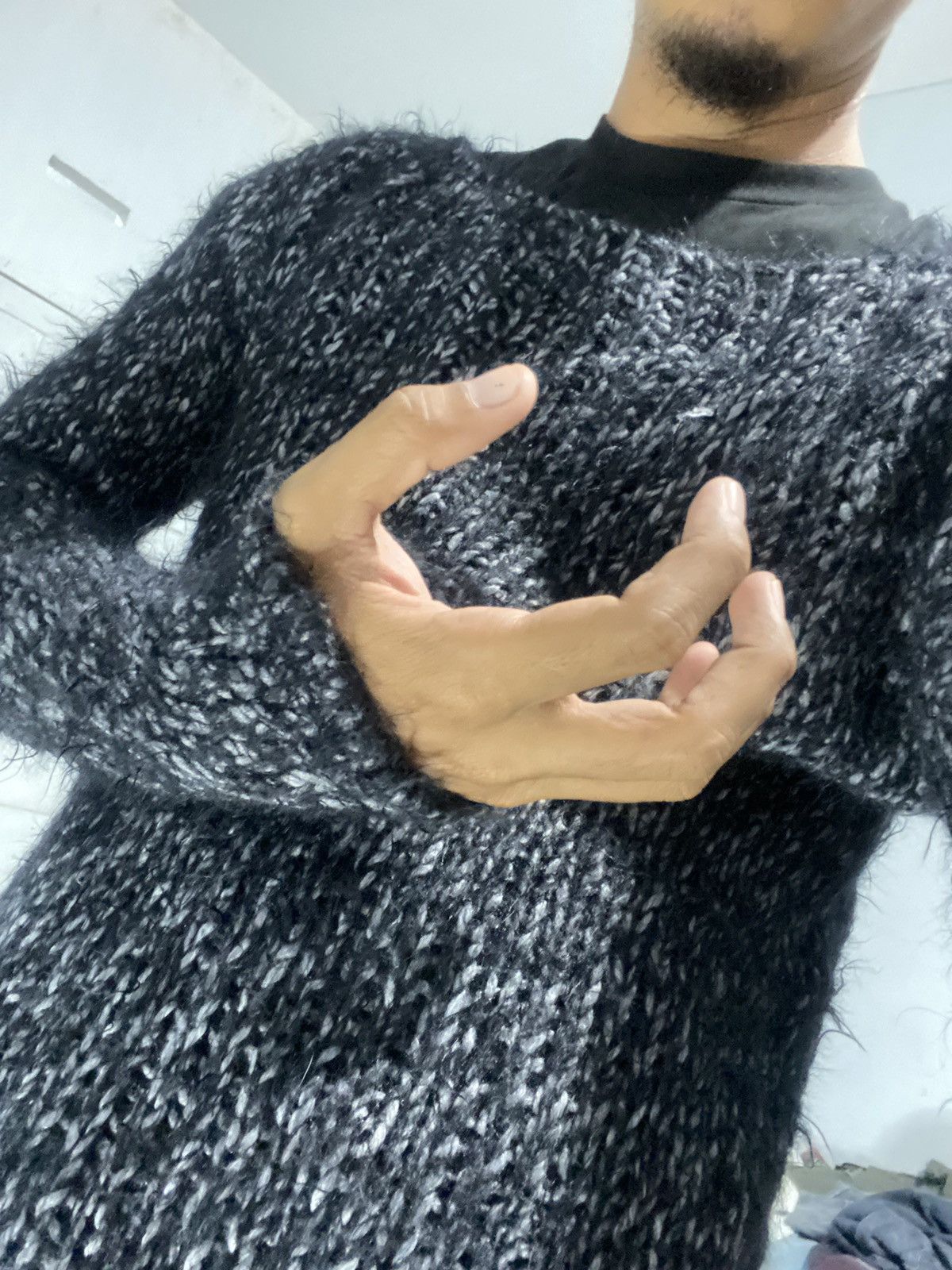 If Six Was Nine × Japanese Brand × Le Grande Bleu (L.G.B.) Vintage fuzzy mohair crazy wool Size US M / EU 48-50 / 2 - 5 Thumbnail