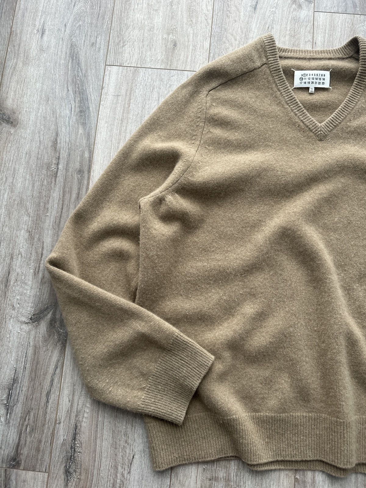 Maison Margiela 2024 Maison Margiela V Neck Knitted Wool Sweater Size US XXL / EU 58 / 5 - 4 Thumbnail