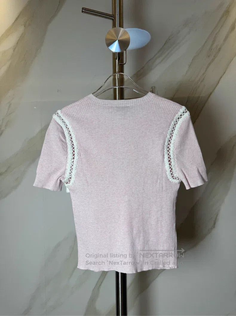 Other Chanel Pink cardigan short sleeve Size XXS / US 00 / IT 34 - 2 Thumbnail