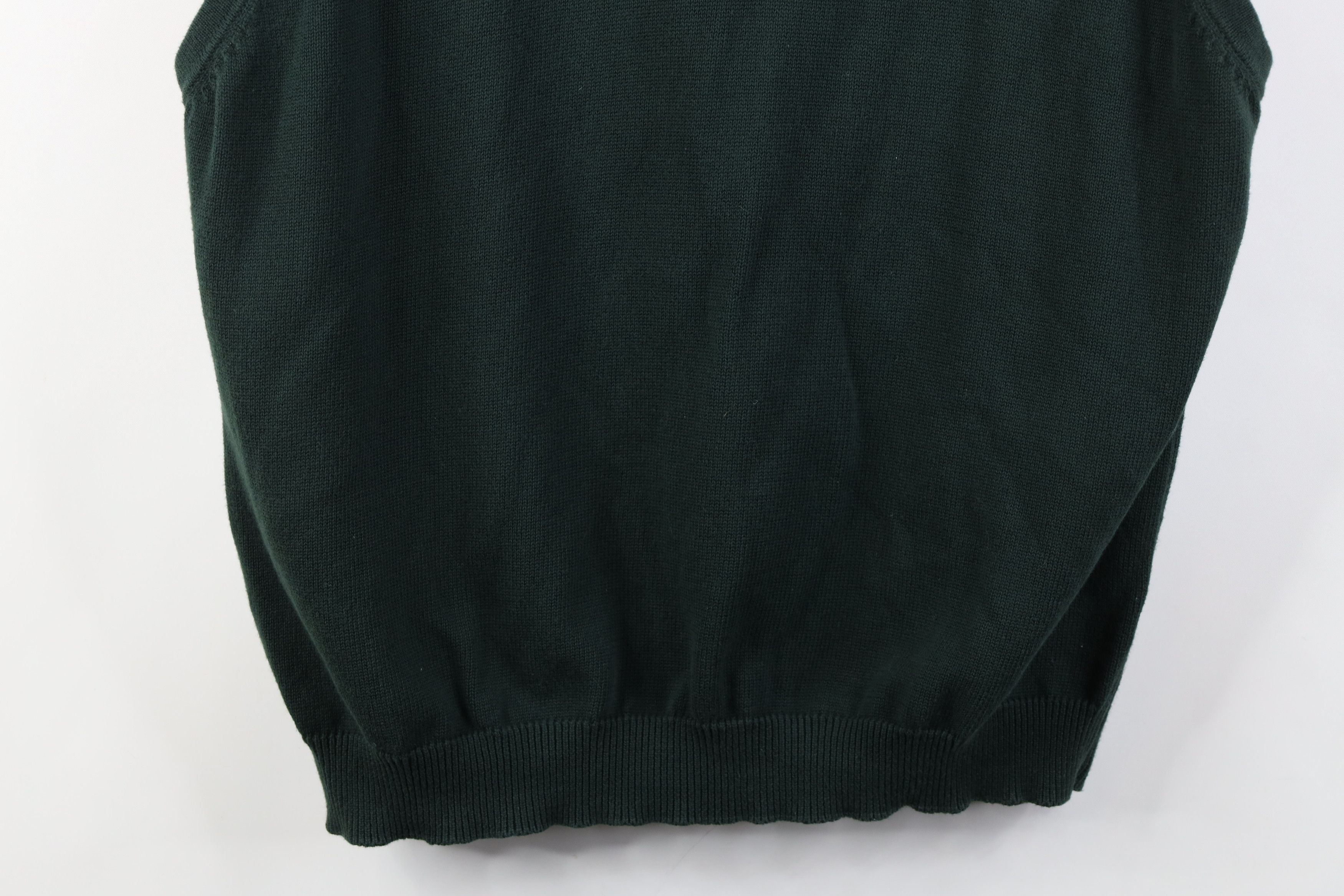 Eddie Bauer Vintage 90s Eddie Bauer Blank Cotton Knit Sweater Vest Green Size US XXL / EU 58 / 5 - 3 Thumbnail