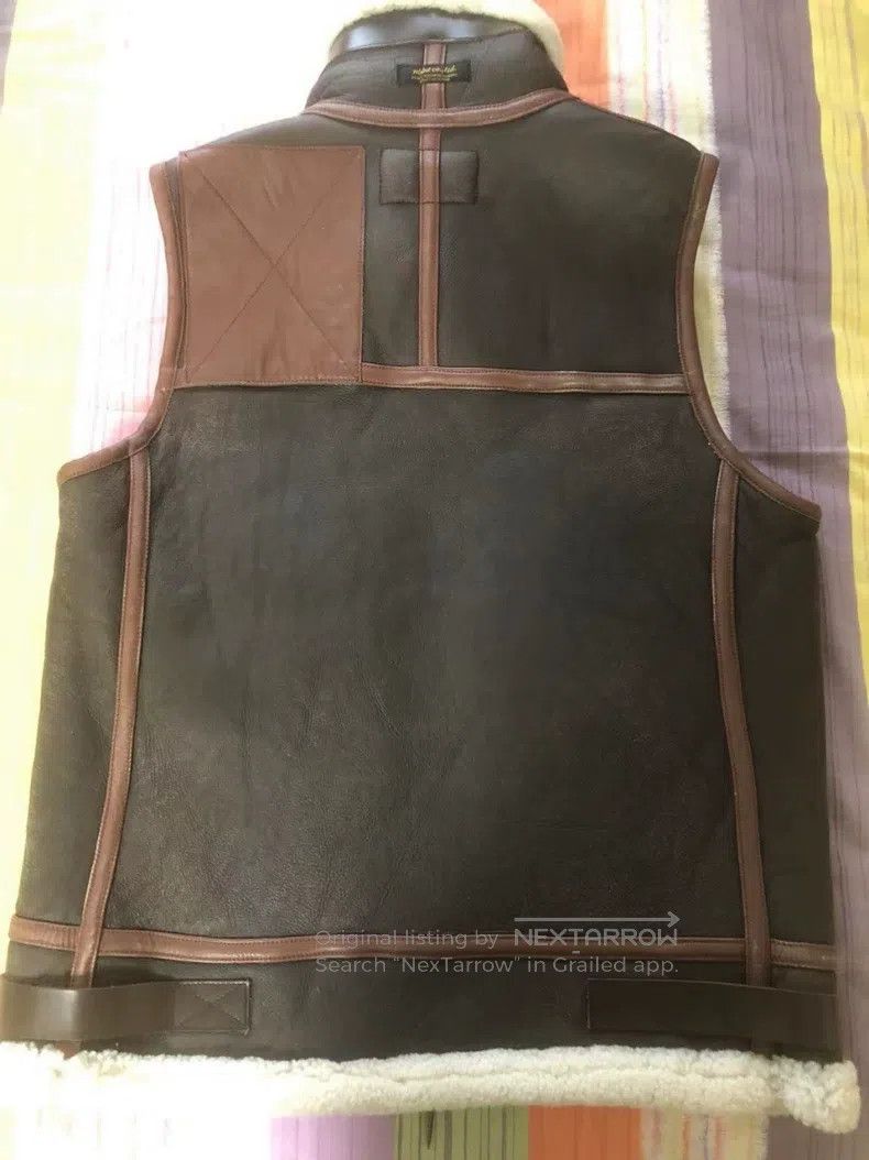 Neighborhood Neighborhood Leather Jacket Vest, Leather Biker Jacket, Si Size US L / EU 52-54 / 3 - 3 Thumbnail