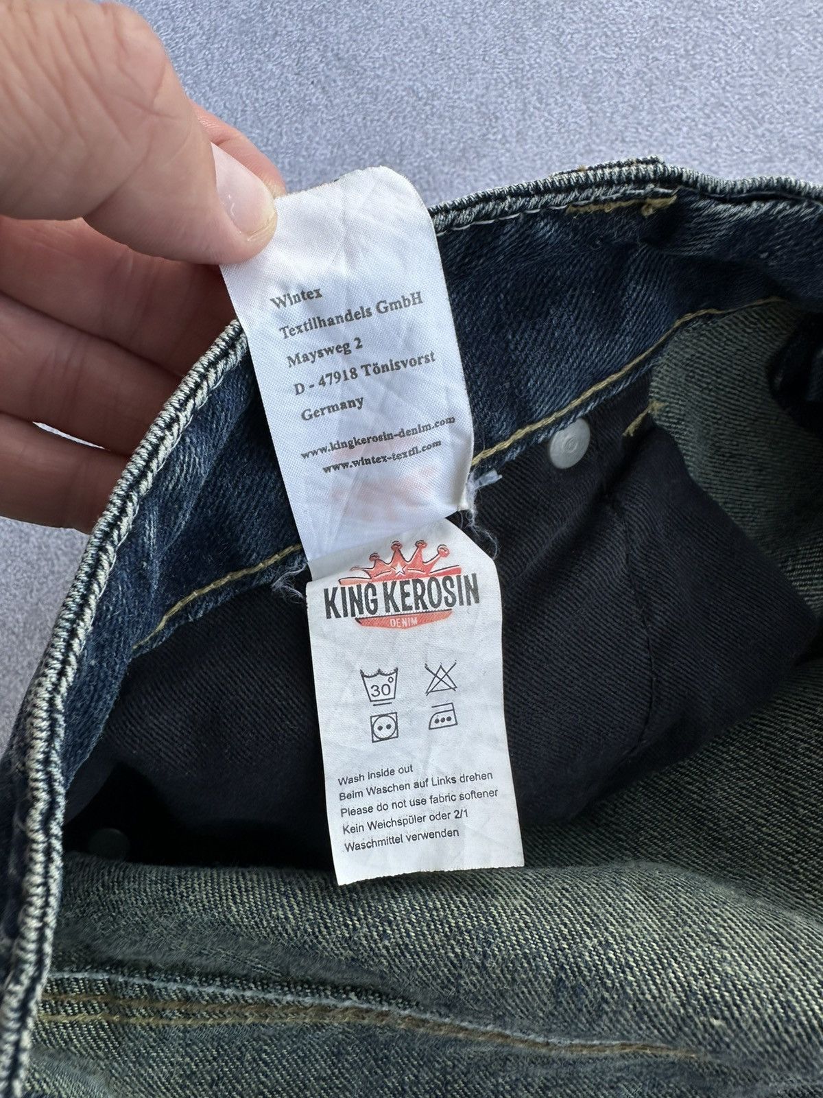 Japanese Brand Vintage King Kerosin Moto Japanese Heavy Jeans Size US 27 - 9 Thumbnail