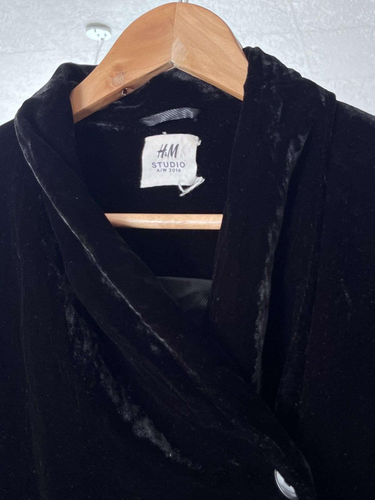 H&M H&M STUDIO A/W 2016 Velour O/N SC Selma Coat Size XXS / US 00 / IT 34 - 4 Thumbnail