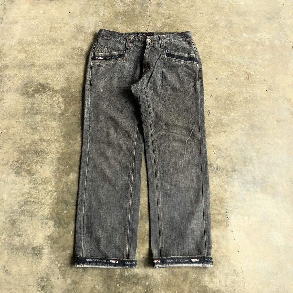 Fubu Vintage Fubu Collection Washed Jeans Pants Charcoal Y2k Size US 34 / EU 50 - 5 Thumbnail