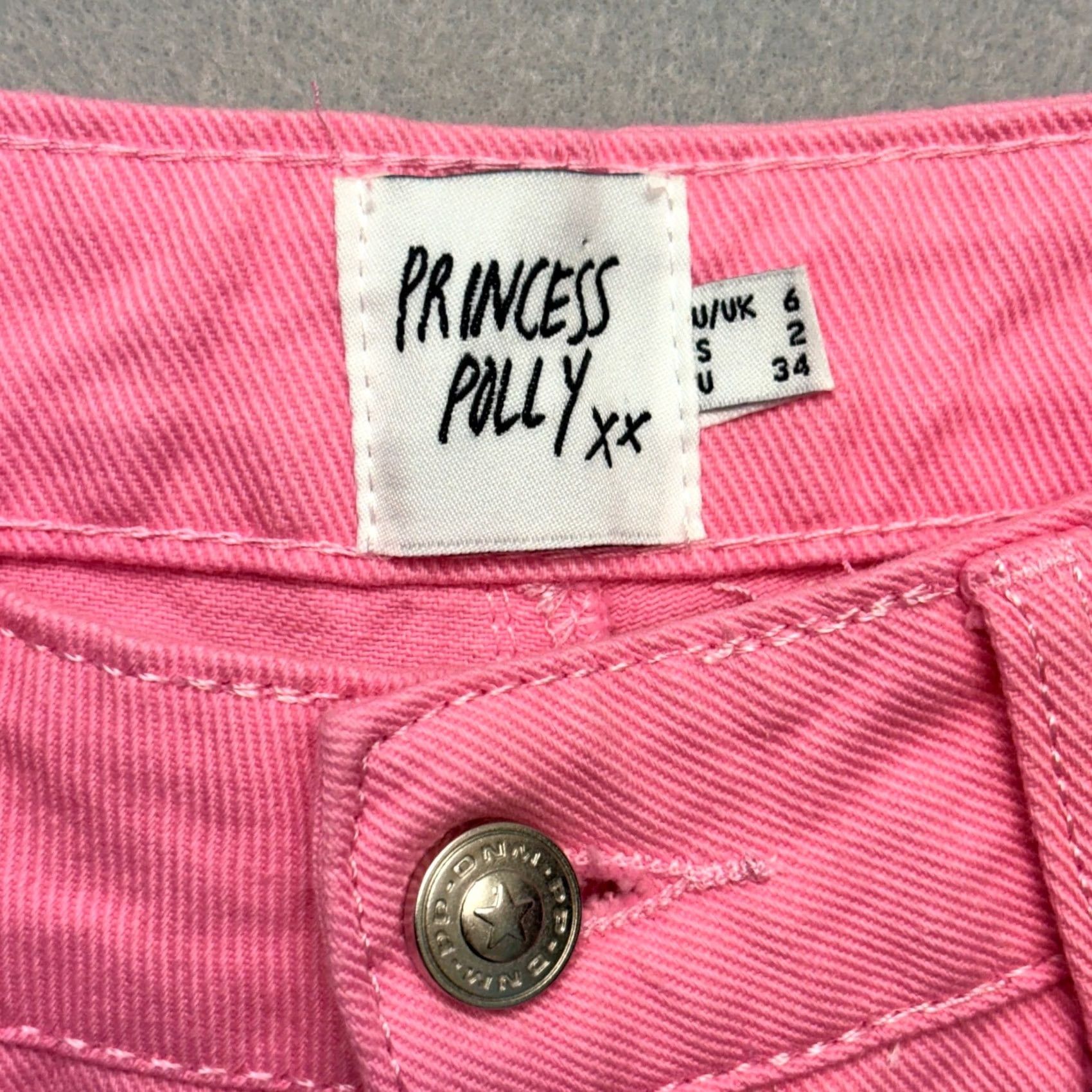 PRINCESS POLLY Princess Polly Jeans Cabarita High Rise Flare Lounge Denim Pink NWT Size 2 Size 42" / US 20 - 3 Thumbnail
