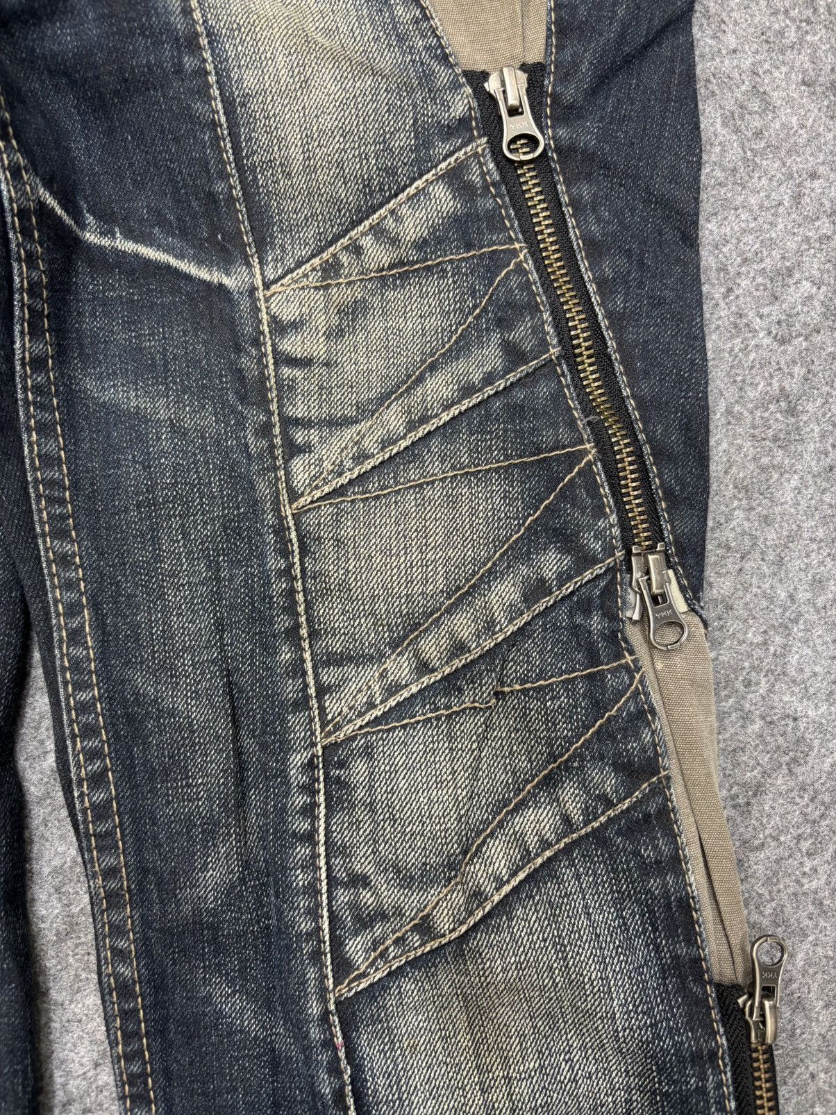PPFM 💥Crazy Design💥PPFM Very Rare Zipper Biker Jeans F633 Size US 32 / EU 48 - 10 Thumbnail