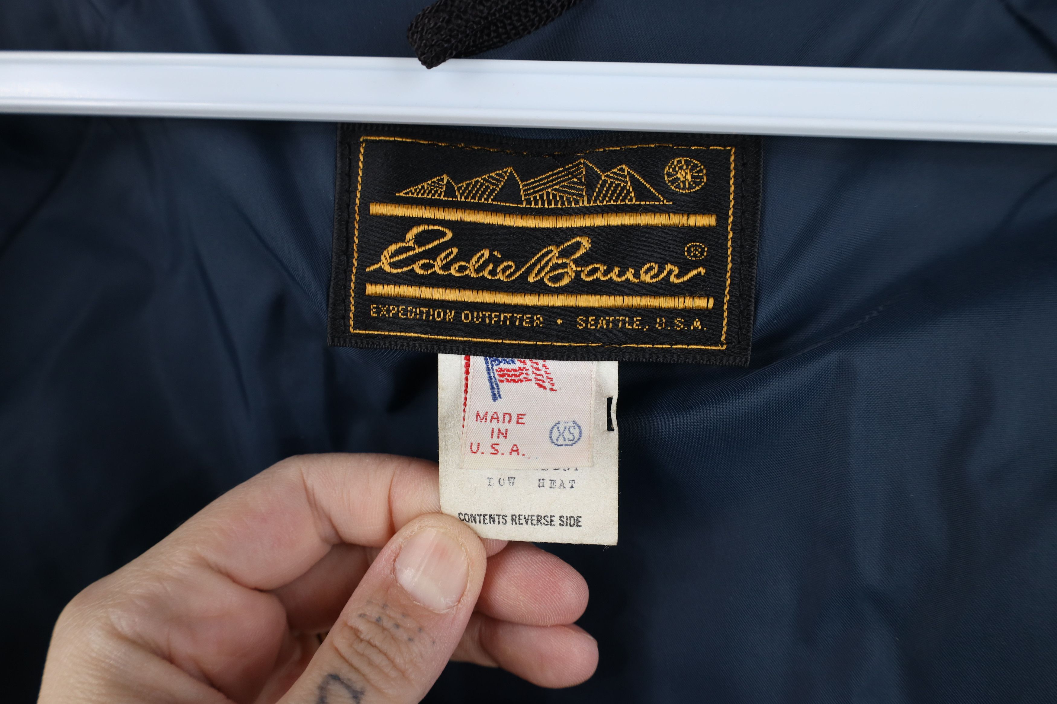 Eddie Bauer Vintage 80s 90s Eddie Bauer Hooded Parka Jacket Beige USA Size US XS / EU 42 / 0 - 10 Thumbnail