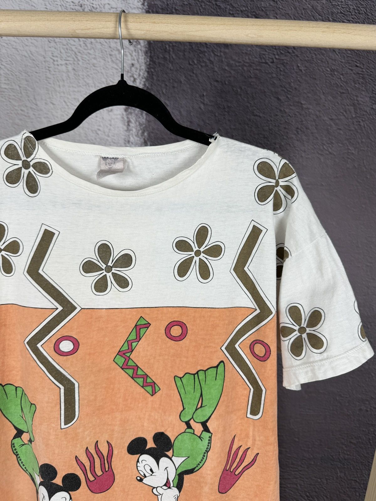 Disney × Mickey Mouse × Vintage VINTAGE DISNEY 80s MICKEY MOUSE EUREKA ALLOVER PRINT Tee Size US L / EU 52-54 / 3 - 4 Thumbnail
