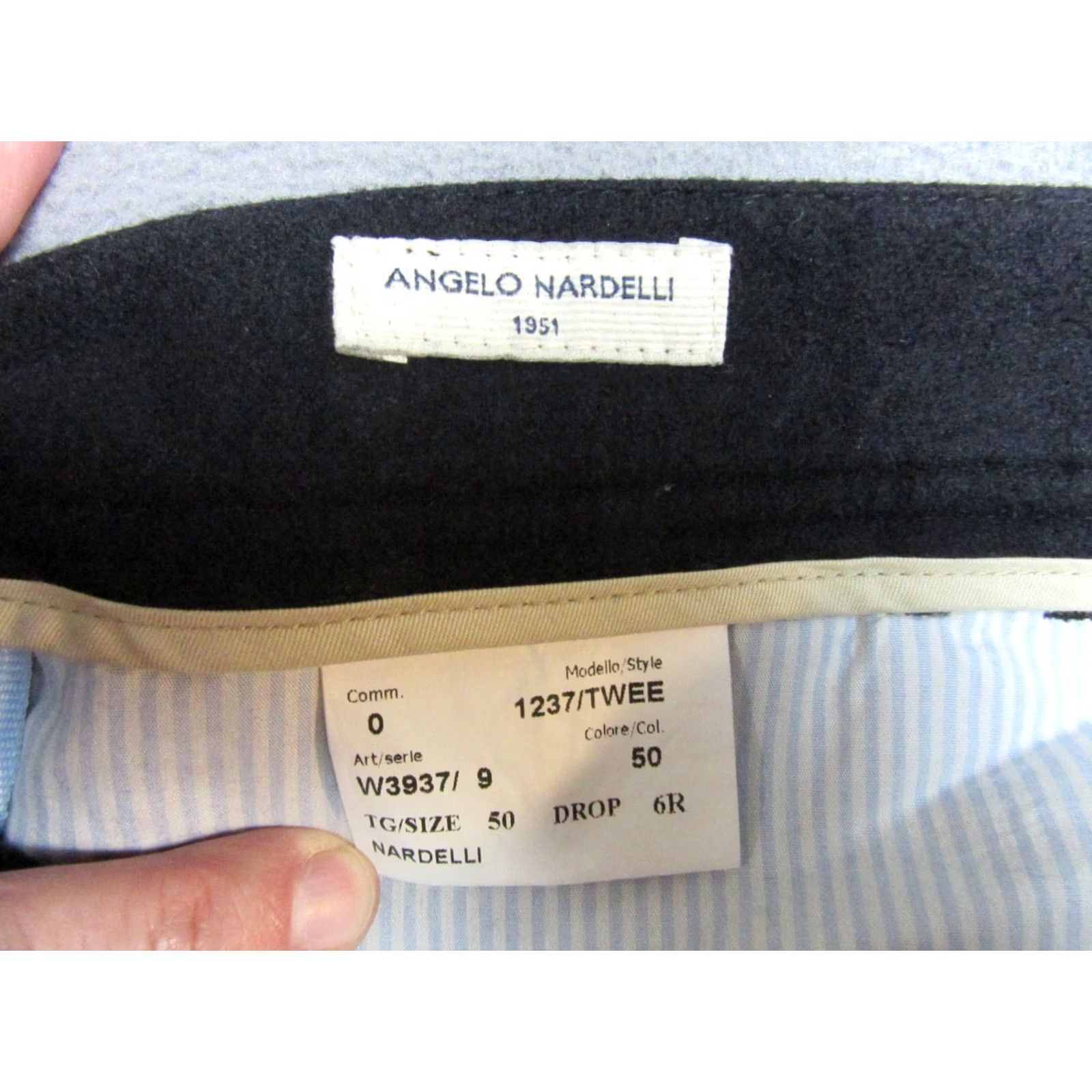 Angelo Nardelli Angelo Nardelli Pants Mens Black 50 Hydro Tweed Business Straight Leg Pockets - & Party Style Size US 32 / EU 48 - 5 Thumbnail