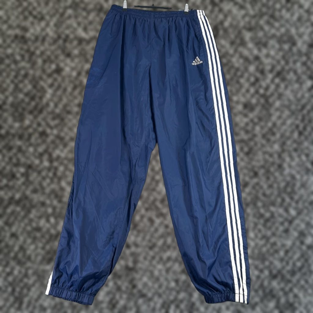 Adidas VINTAGE adidas Track Pants Mens XL Blue Windbreaker Jogger Y2K Track Pants Adidas Mens XL Blue Athleisure Classic Sports Pants Men Size US 36 / EU 52 - 1 Thumbnail
