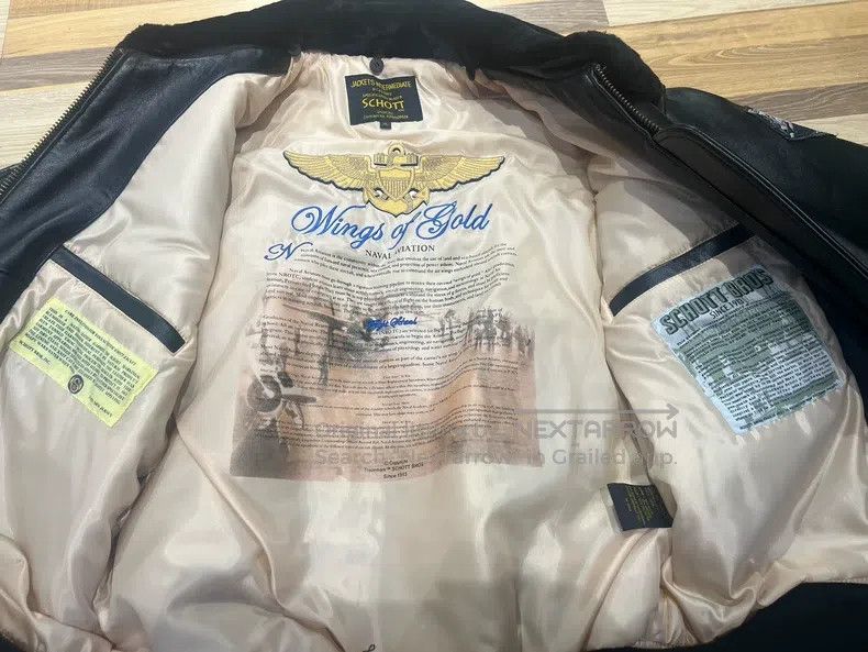 Schott G1 imported sheepskin American flying leather flight suit Size US XL / EU 56 / 4 - 3 Thumbnail