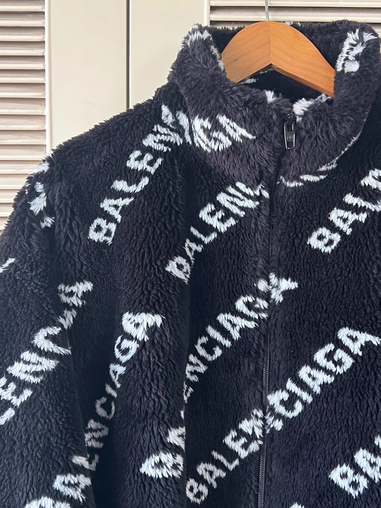 Balenciaga Balenciaga Black Logo Teddy Jacket Oversized 34 Size XS / US 0-2 / IT 36-38 - 4 Thumbnail