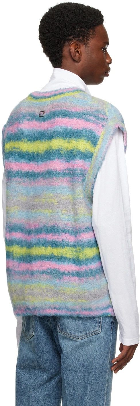 Wooyoungmi !DS! FW22 Wooyoungmi Multicolor Blue Stripped Alpaca Vest Size US M / EU 48-50 / 2 - 6 Thumbnail