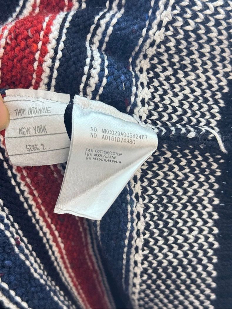 Thom Browne Thom Browne Plaid striped V-neck knit cardigan Size US M / EU 48-50 / 2 - 6 Thumbnail